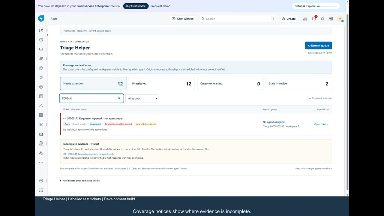 Watch the existing Triage Helper product demonstration on YouTube
